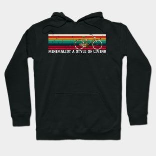 old bicycle and minimalistic lifestyle lettering and minimalistic lifestyle lettering Hoodie